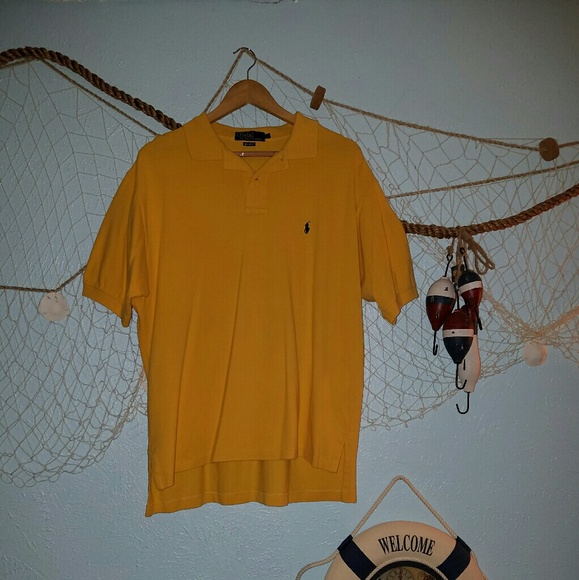 Ralph Lauren Golden Yellow Collared Shirt Large - Picture 2 of 9